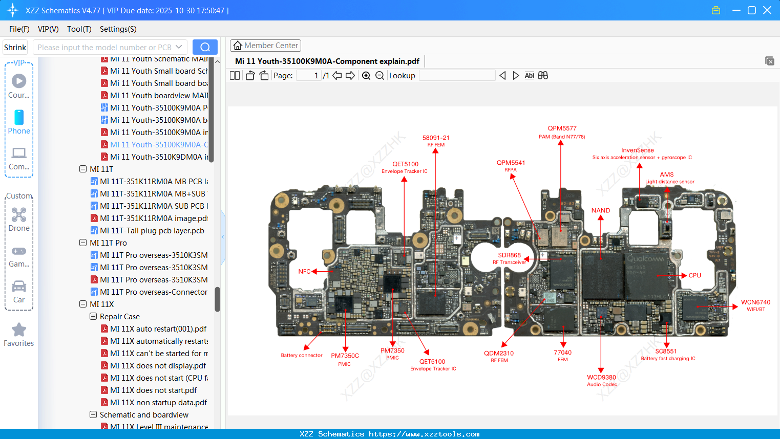 Xiaomi Mi 11 Youth-35100K9M0A-Component Explain